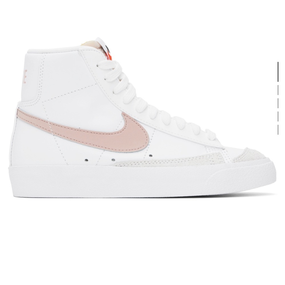 NIKE White and  Pink High-Top Sneakers